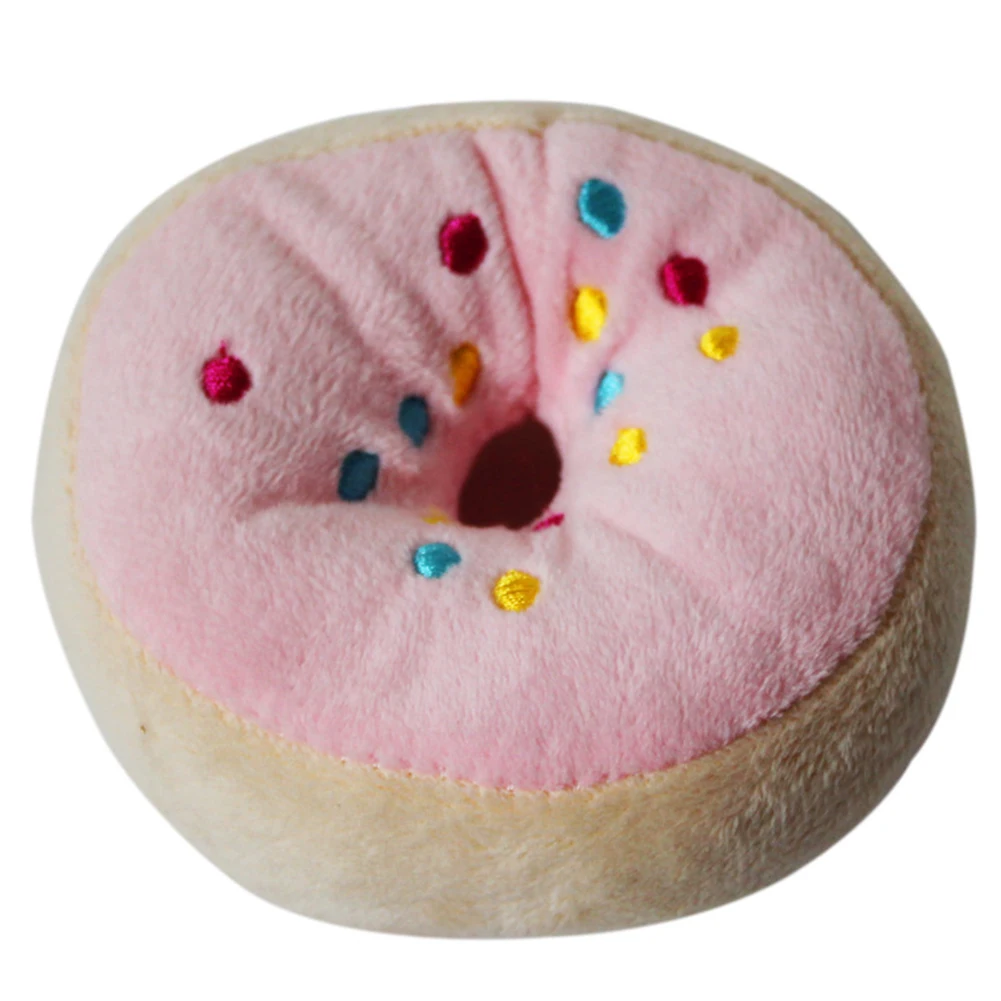 TINGHAO Pet Dog Cat Training Chew Sound Activity Donut Style Squeaky