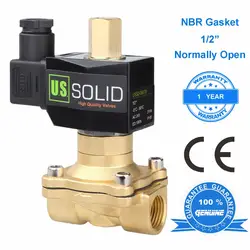 U.S. Solid 1/2 ", 1/4" латунь Электрический соленоид Valve12V DC, 24 В, 110 В AC, нормально закрытый, Воздух Вода Масло