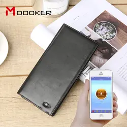 Modoker из натуральной яловой кожи Для мужчин Смарт кошелек модная новинка Для мужчин длинная куртка с секциями Кнопка двойные Бизнес кожаный