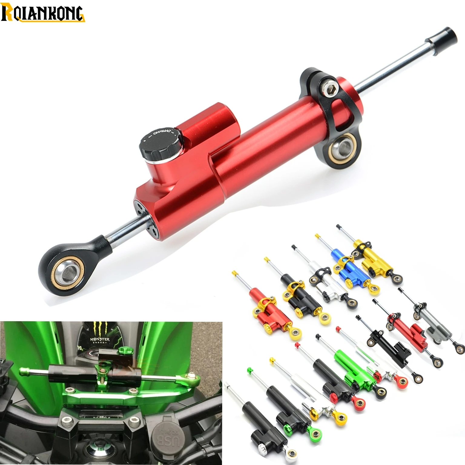 

CNC Aluminum Motorcycle Steering Damper Stabilizer Linear Safe Control for Ducati Monster M400 M600 M620 M750 M900 S2R M750IE