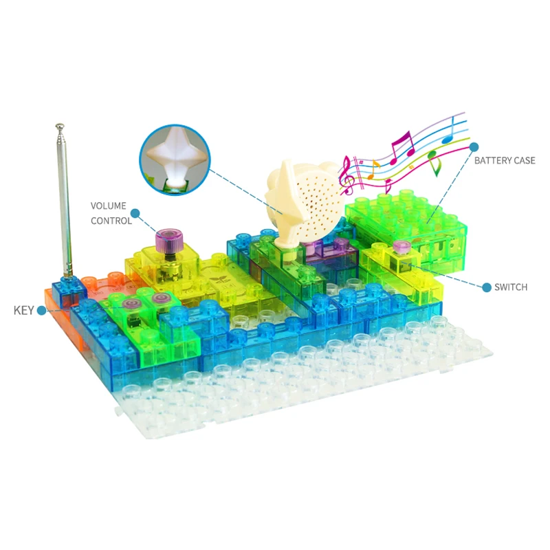 Электронный конструктор строительный блок дизайнерские наборы для детей, откройте для себя электронный научный проект комплект обучающий блок