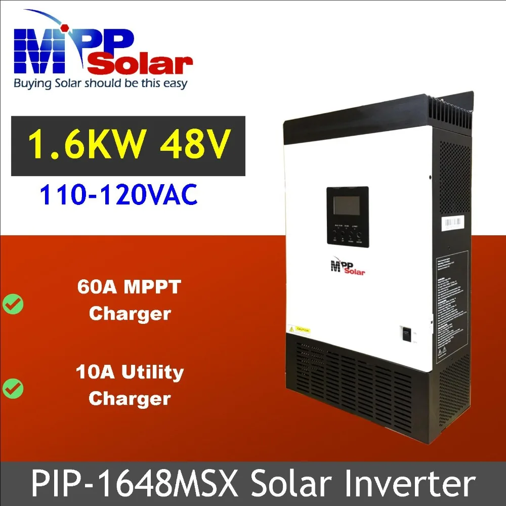 (MSX) 1600W 110Vac 48Vdc Solar Power inverter 60A MPPT solar charger 10A battery | Обустройство дома