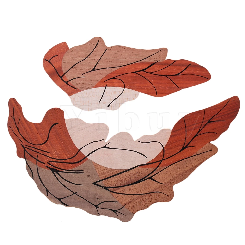 

Yibuy 1 Pair Leaf Design Acoustic Guitar Wood Pickguard