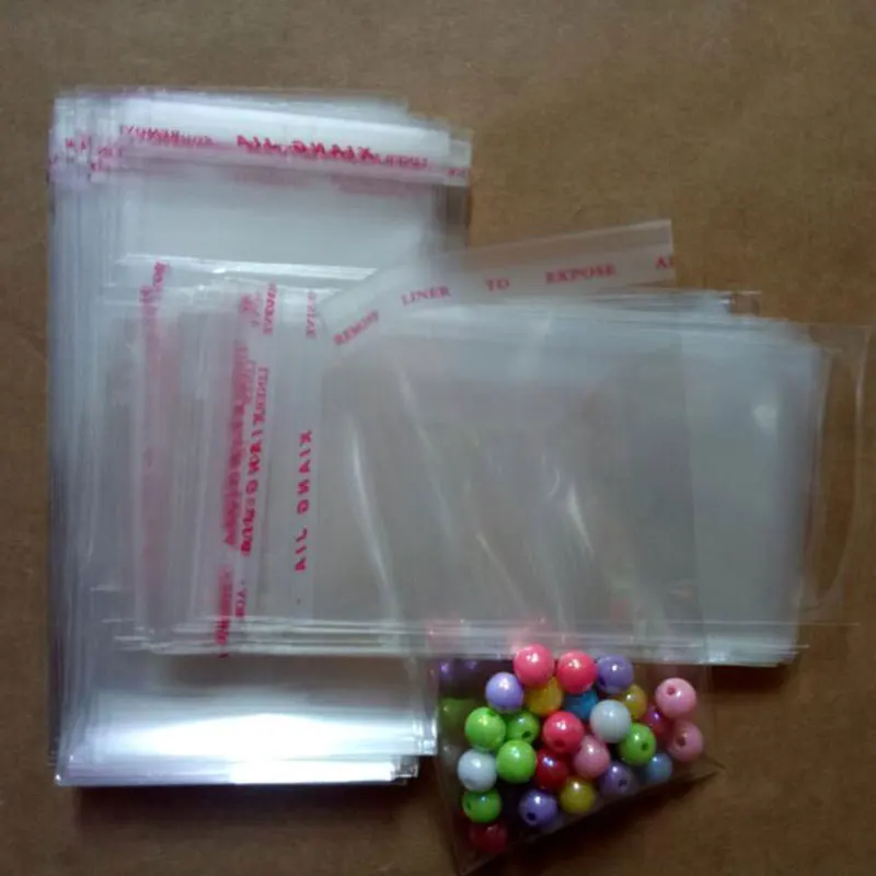 200pcs 7cmx10cm OPP Transparent Jewelry Packaging Bag Self Adhesive Seal Plastic Bags Clear Cellophane Gift package | Украшения и