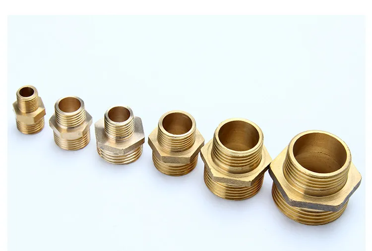 M1/4-*M1/2" Brass Coupling Plumbing Pipe Fittings Copper Reducing Fitting