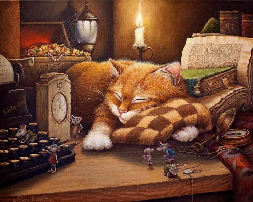 

Frameless Sleeping Cat DIY Painting By Numbers Wall Art Picture Home Decor Acrylic Paint By Numbers For Gift 40x50cm
