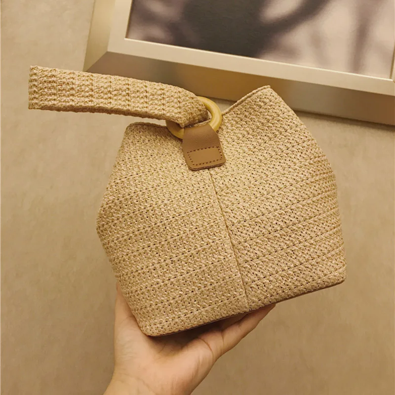 Women Summer Handbag INS Popular Female Fashion Straw Bags Lady Korean Hot Holiday Beach Tote Bag Travel Knit Bolsa SS3214 (3)