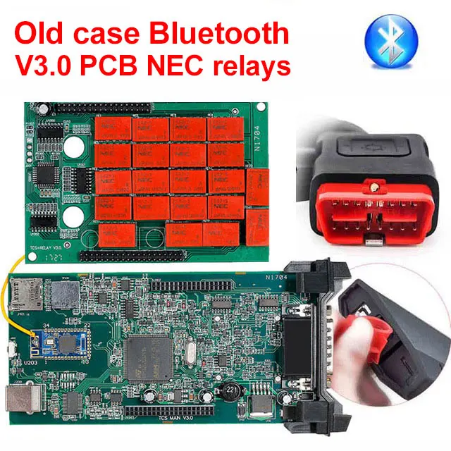 CDP TCS V3.0 эстафета NEC OBD2 автомобильный Грузовик multidiag pro Bluetooth obd ii сканер программное обеспечение Авто диагностический инструмент - Цвет: Old case Bluetooth