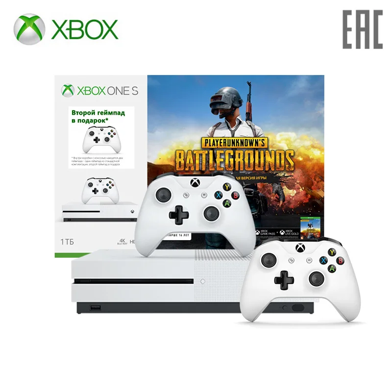 Xbox One S 1 TB + code PlayerUnknown + XboxLiveGold 1m. + Game Pass 1m + gamepad (kit) цена Xbox One S 1 TB + code PlayerUnknown + XboxLiveGold 1m. + Game Pass 1m + gamepad (kit) цены онлайн