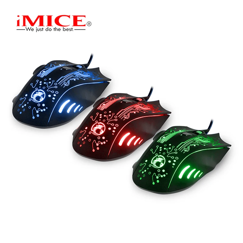  iMICE Wired Gaming Mouse USB Optical Mouse 6 Button Computer Pc Mouse for CS DOTA LOL Gamer Profess
