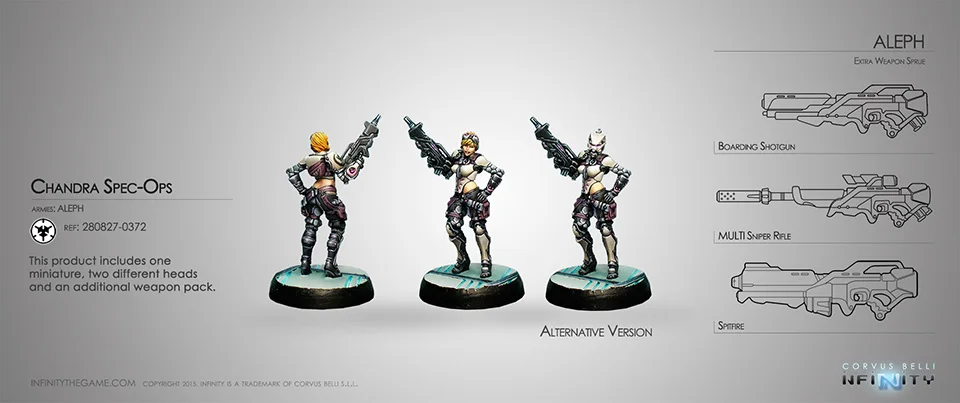 [Loong Way Miniatures] Corvus Belli Infinity 0372 CHANDRA 32 мм Металлические Миниатюрные | Игрушки и хобби