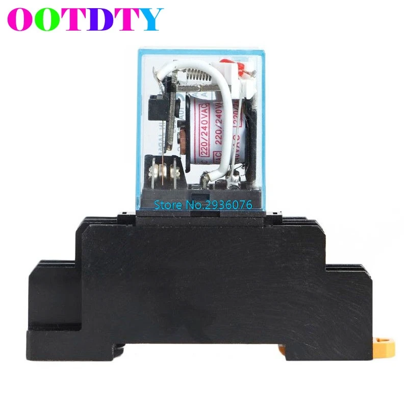 

Relais de puissance bobine 10A DPDT LY2NJ HH62P HHC68A-2Z base douille AC 220V APR12