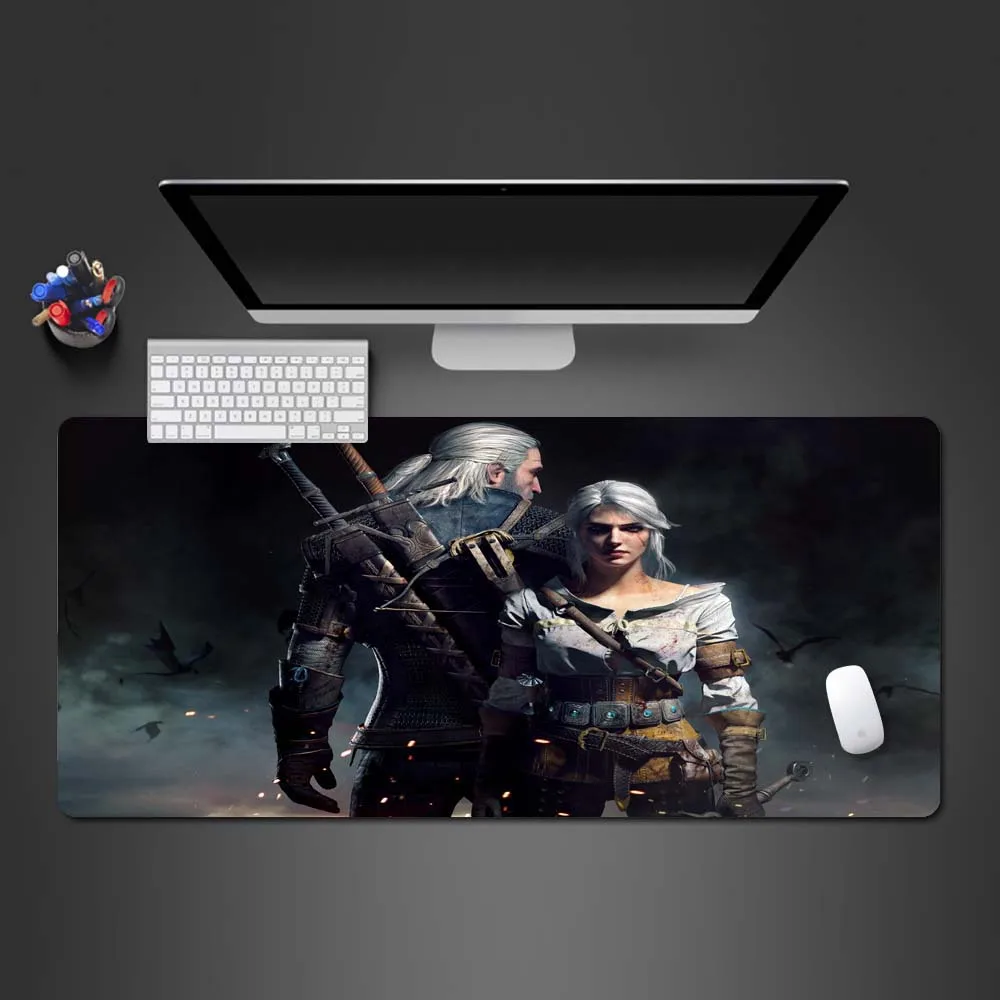

Witcher 3 Mouse Pad High-end Gaming Mousepad Gear Cool Gamer Mouse Mat Pad Game Computer New Padmouse Desk Play Mats Mousepad