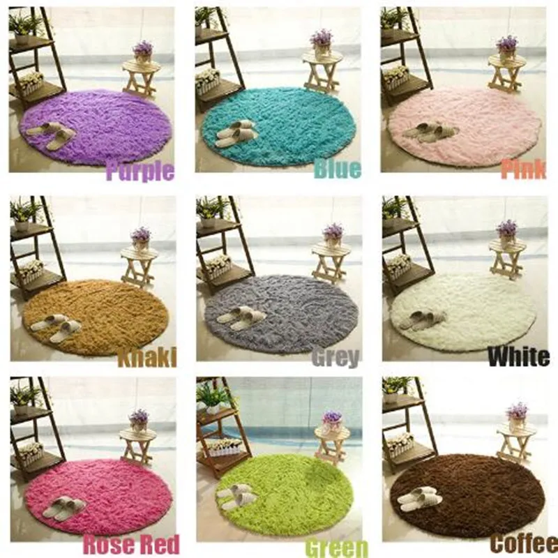 Мягкий пушистый толстый бархат круглый ковер Противоскользящий напольный коврик для туалета спальни кухни коврик для гостиной коврик для йоги