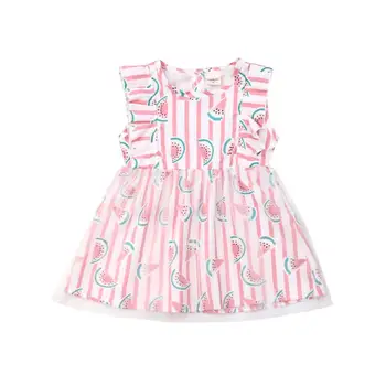 

1-6Years Toddler Baby Kid Girls Lace Tutu Dress Cute Watermelon Print Tulle Dresses For Girls Birthday Party Summer Costumes