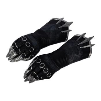 

Black Panther Claw Gloves Movie Captain America 3 Civil War Cosplay Costume Props Halloween Party Cool Black Latex Gloves