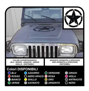 

Military STAR sticker worn effect scratched effect 50 cm x SUV for wrangler