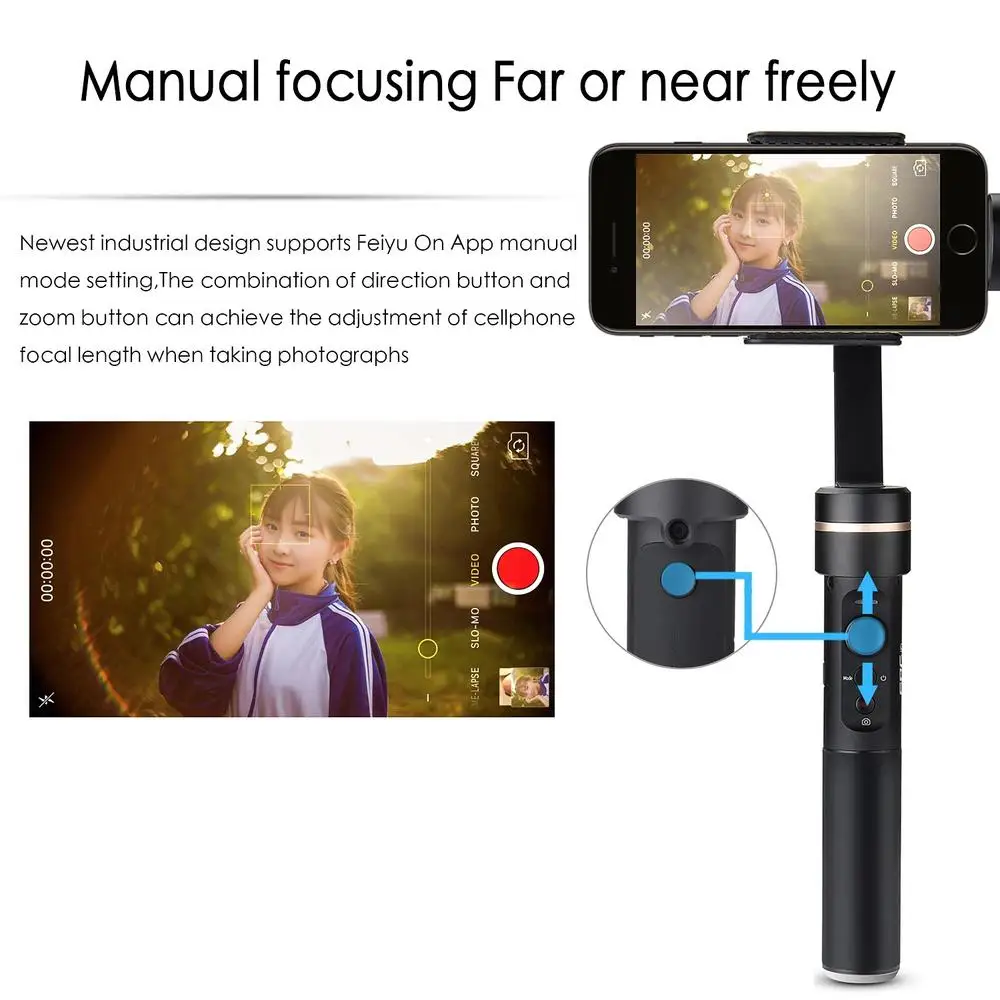  FeiyuTech SPG c 3-Axis Gimbal Handheld Smartphone Stabilizer for iPhone/Xiaomi/Samsung S7 Zoom Butt
