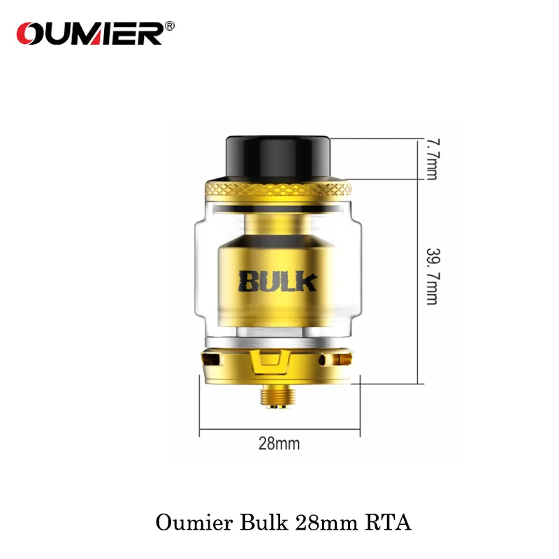  Electronic Cigarette Oumier Bulk 28mm RTA Dual Coil Tank Atomizer 6.5ML Capacity Vape Vaporizer VS 