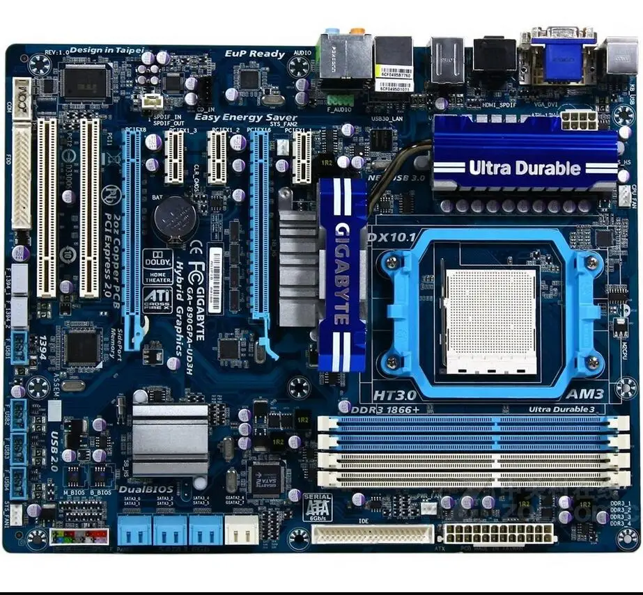 

For Gigabyte GA-890GPA-UD3H Original Used Desktop Motherboard 890GPA-UD3H 890G Socket AM3 DDR3 SATA2 USB2.0 Micro ATX