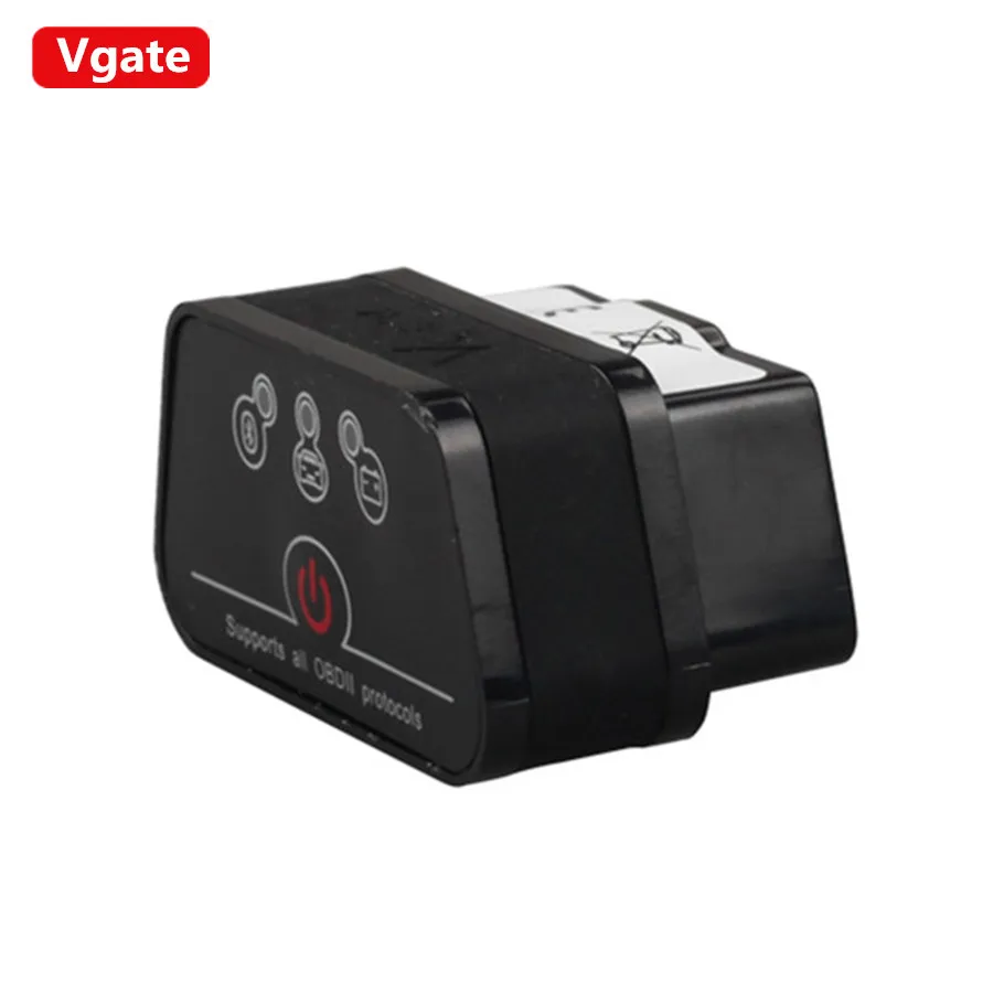 Vgate iCar 2 wifi версия ELM327 OBD2 код ридер iCar2 для Android/IOS/PC(шесть цветов - Цвет: Black