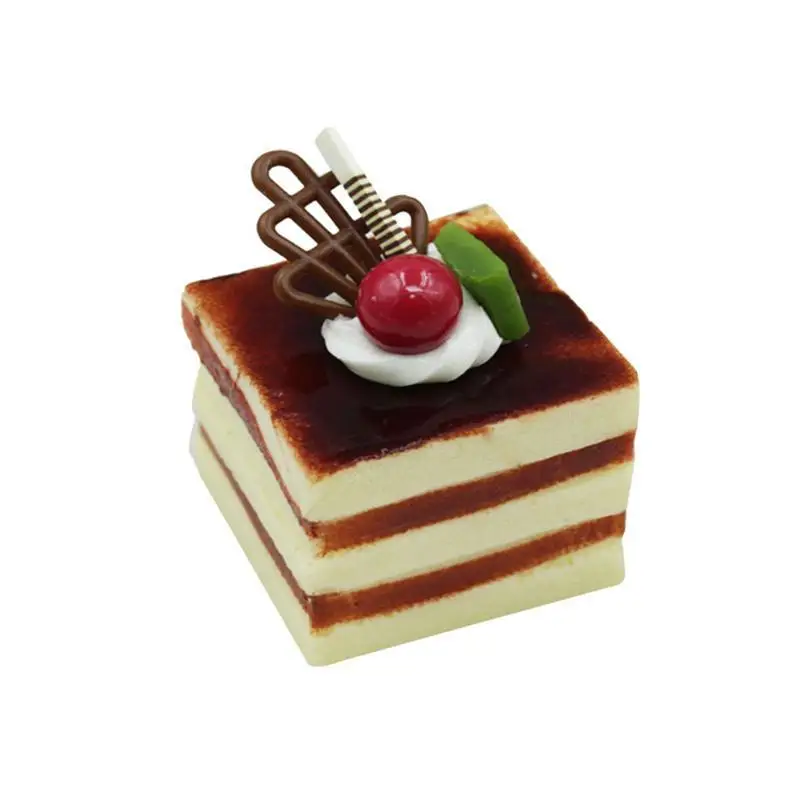

Simulation Cake Artificial Three-tier Square Cream Fruit Lifelike Fake Small Cake Model Food Cake Photography Props Decoration