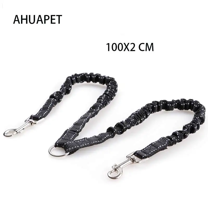 Double Dog Leashes Running Dog Recall Lead Dual Doggie Walks Elastic