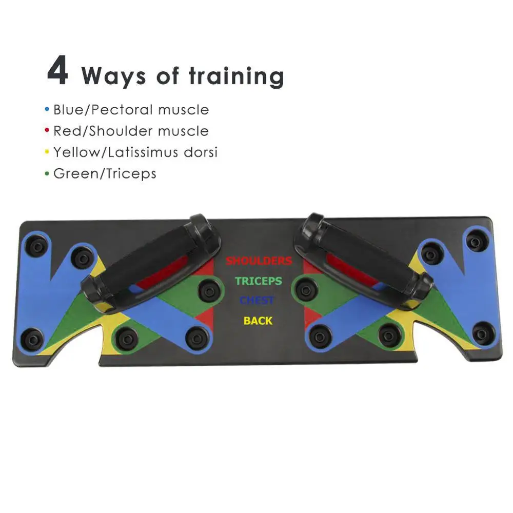 Push Up Rack Board 9 in 1 Body Building Fitness Exercise Tools Men Women Push-up Stands Body Building Training Gym Exercise