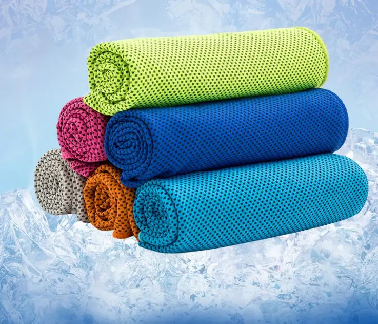 7 Pieces 30*100cm Thin Sport Ice Towel Gym Jogging Running Yoga Fitness