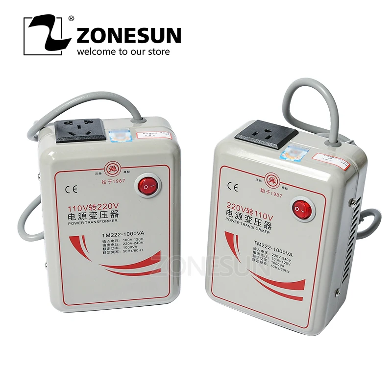 

ZONESUN 500W 1000W 2000W 3000W Power Transformer 220V Turn 110V to 220V Appliances Voltage Power Converter 50Hz/60Hz