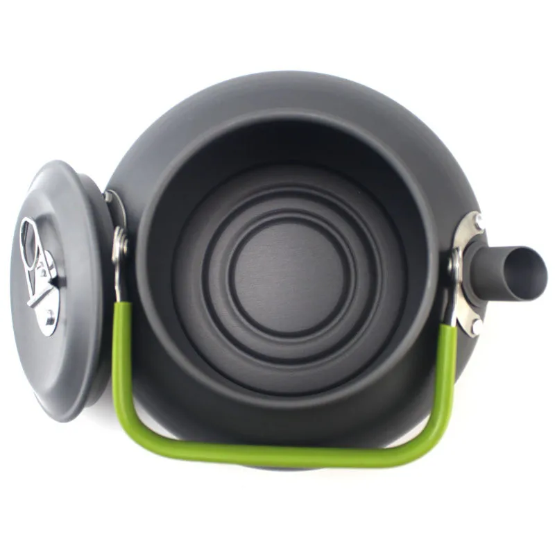 0.8L portátil acampar al aire libre senderismo Picnic de aluminio de aleación de hervidor de agua tetera café olla de agua al aire libre electrodomésticos