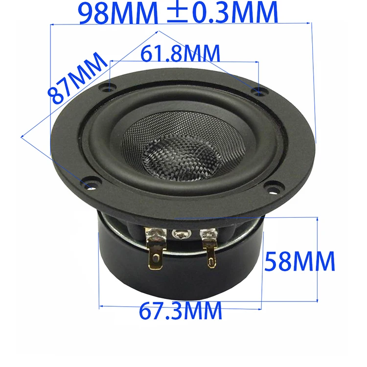 Tenghong 1 шт. 3 дюймов полный спектр Динамик Hi-Fi 4/8Ohm 15 Вт стекловолокнистая тканая бассейна Bluetooth Аудио Громкий Динамик СЧ открытая сделай сам