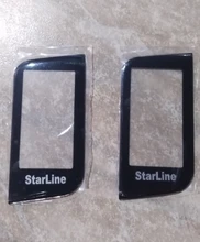 2 uds/lote A93 llavero caso cubierta de cristal para 2 uds StarLine A93 A63 A39 A36 lcd Control remoto clave cadena 2 coche sistema de alarma