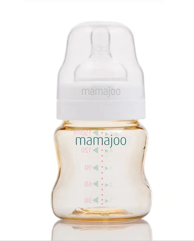 

Mamajoo Gold Feeding Bottle, 150 ml, BPA Free, Healthy, Secure, For Newborn Babies, easy to Clean, Baby Health, Baby Products,