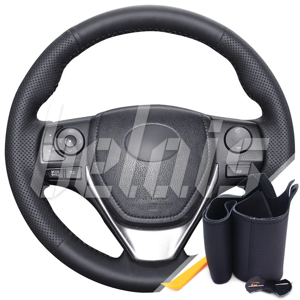 Braid on the steering wheel of экокожи Toyota Rav 4 2012-2019G. A. (steering without factory skin black) # kt-0165 | Автомобили и
