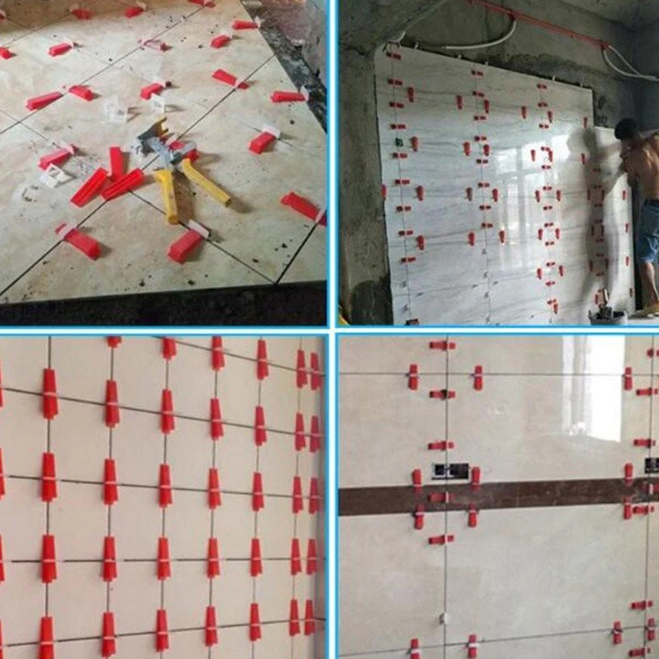 2000 pcs Plastic Ceramic Tile Leveling System Clips Tile Spacers For Flooring Wall Tile Spacer Leveler Locator Plie Tiling Tool