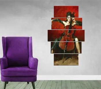 

Playing cello Girl 5 Piece Mdf Table