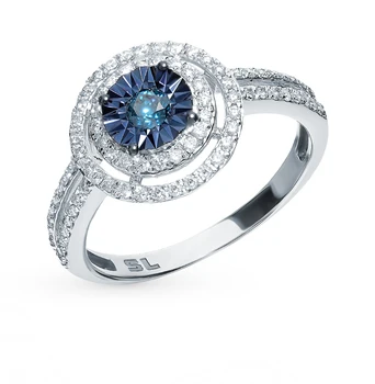 

Gold ring with diamonds sunlight sample 585 test