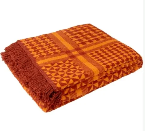 

YOUR WONDERFUL COVER William Orange 150X200 Single Double Sided Cotton Blanket