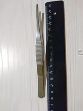 Pinzas medicinales de acero inoxidable 430 antiyodo, pinzas medicinales largas y rectas de 12,5 cm-30cm, coderas de cabeza recta gruesa