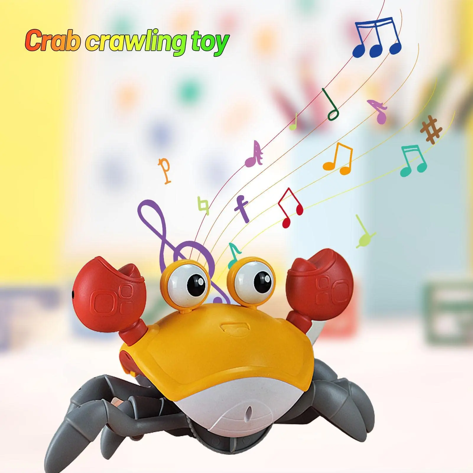 Induction Escape Crab Rechargeable Luminous Musical Pet Toys Children Toys Birthday Gifts