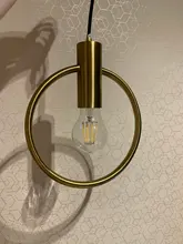Ring-Pendant-Lights Lighting-Fixture Hanging-Lamp Bedside Bedroom Single-Head Wind 