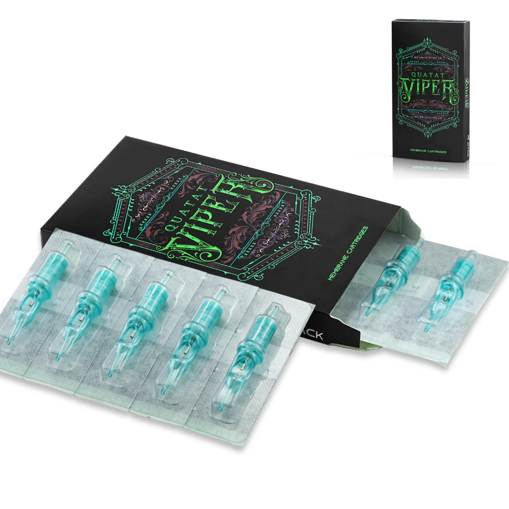 Makeup Tattoo Cartridge Needles 20PCS Disposable Sterile Round Liner Needles 0.25MM 0.3MM 0.35MM for Tattoo Rotary Pen Supplies