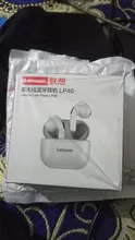 Lenovo-auriculares inalámbricos LP40 TWS, originales, con Bluetooth, Control táctil, deportivos, estéreo, para teléfono Android