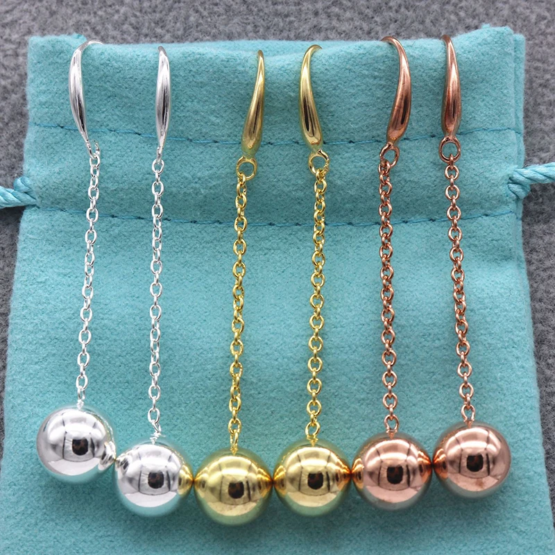 Серьги из серебра 925 пробы, женские свисающие серьги, новинка, хорошее ювелирное изделие с логотипом, Европейский стиль, подарок на праздник