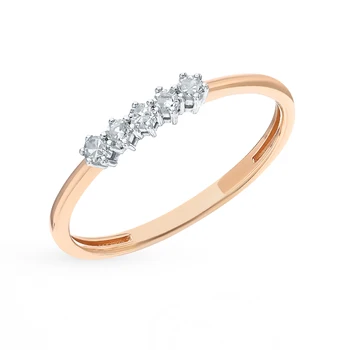 

Gold ring with diamonds sunlight sample 585