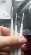 ROSALIND 3 unids/lote blanco cepillo para uñas de Gel UV polaco cepillos suaves para manicura pequeño pintura patrón con forma de uña de uñas de arte