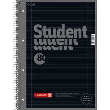 

Brunnen notebook, on the spring, in a ruler, 90 gr/m2, A4, 80 sheets in Lin