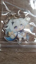 De la isla de Kyushu impacto Zhongli Diluc llavero Cosplay lindo personaje del juego Venti Paimon Tartaglia Mona acrílico colgante de llavero