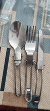 3 uds 1 set portátil al aire libre Camping viajes Picnic plegable de acero inoxidable cubiertos cuchara tenedor cuchillo vajilla envío gratis